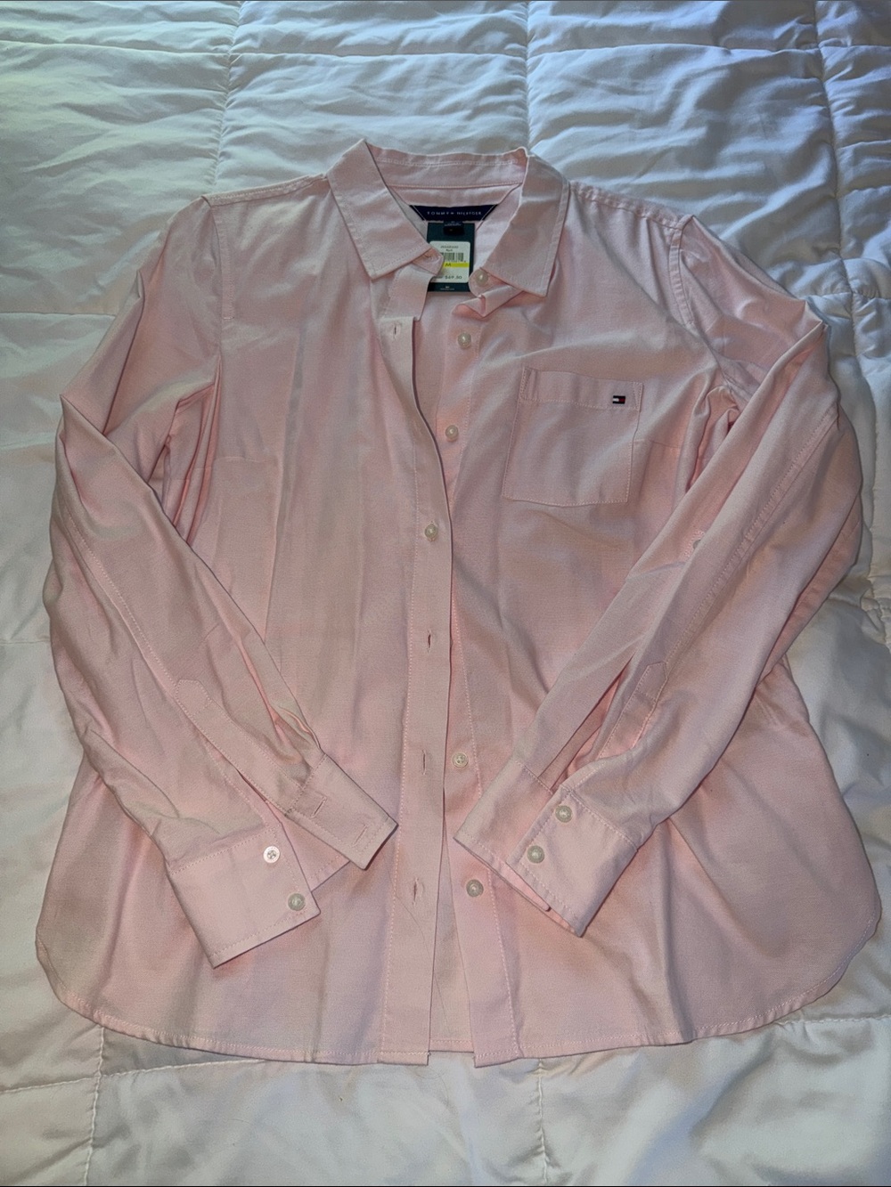 NWT Tommy Hilfiger Pale Pink Classic Button-Down Shirt